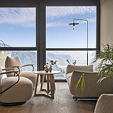 Gemütliche Lounge im Panorama Hotel über Bozen